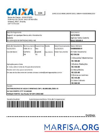 Printable Brazil Caixa bank statement excel example
